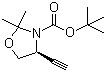structure of CAS# 173065-16-2, tert-Butyl (4S)-4-ethynyl-2,2-dimethyl-1,3-oxazolidine-3-carboxylate