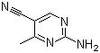 2-氨基-4-甲基-5-氰基嘧啶分子结构 (CAS 17321-97-0)