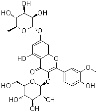 structure of CAS# 17331-71-4, 异鼠李亭 7-鼠李糖苷