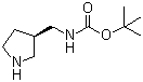 structure of CAS# 173340-25-5, (R)-3-N-Boc-aminomethylpyrrolidine