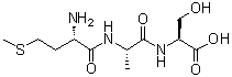 structure of CAS# 17351-33-6, L-Methionyl-L-alanyl-L-serine