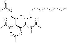 正辛基 2-乙酰氨基-3,4,6-O-三乙酰基-2-脱氧-beta-D-吡喃葡萄糖苷分子结构 (CAS 173725-22-9)