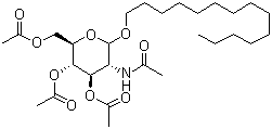 十四烷基 2-乙酰氨基-2-脱氧-3,4,6-O-三乙酰基-beta-D-吡喃葡萄糖苷分子结构 (CAS 173725-25-2)