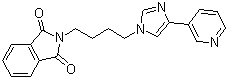 CAS 登录号：173838-67-0, 4-[4-(吡啶-3-基)咪唑-1-基]丁基酞酰亚胺, 2-[4-[4-(3-吡啶基)-1H-咪唑-1-基]丁基]-1H-异吲哚-1,3(2H)-二酮
