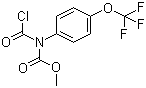 structure of CAS# 173903-15-6, Methyl N-carbonochloridoyl-N-[4-(trifluoromethoxy)phenyl]carbamate