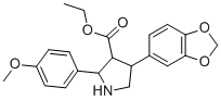CAS 登录号：173937-93-4, 乙基(2R,3S,4S)-4-(1,3-苯并二氧杂环戊烯-5-基)-2-(4-甲氧基苯基)-3-吡咯烷羧酸酯