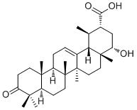 CAS 登录号：173991-81-6, (22alpha)-22-羟基-3-氧代乌苏-12-烯-30-酸