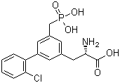 (S)-alpha-氨基-2'-氯-5-(膦酰基甲基)-[1,1'-联苯]-3-丙酸分子结构 (CAS 174575-17-8)
