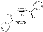 1,1'-Bis((R)-(dimethylamino)(phenyl)methyl)ferrocene molecular structure (CAS 174589-08-3)