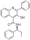 3-Hydroxy-2-phenyl-N-[(1S)-1-phenylpropyl]-4-quinolinecarboxamide molecular structure (CAS 174636-32-9)