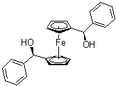 (R,R)-1,1'-二(羟基(苯基)甲基)二茂铁分子结构 (CAS 174689-60-2)