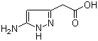 structure of CAS# 174891-10-2, (5-Aminopyrazol-3-yl)acetic acid