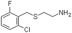 structure of CAS# 175136-76-2, 2-[(2-Chloro-6-fluorobenzyl)thio]ethylamine