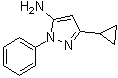 structure of CAS# 175137-45-8, 3-Cyclopropyl-1-phenyl-1H-pyrazol-5-amine