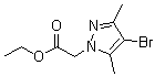 [4-溴-3,5-二甲基-1H-吡唑-1-基]乙酸乙酯分子结构 (CAS 175137-54-9)