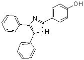 structure of CAS# 1752-94-9, 2-(4-Hydroxyphenyl)-4,5-diphenyl-1H-imidazole