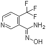 4-(Trifluoromethyl)pyridine-3-carboxamide oxime molecular structure (CAS 175204-85-0)