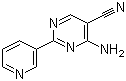 structure of CAS# 175205-75-1, 4-Amino-2-(3-pyridyl)pyrimidine-5-carbonitrile