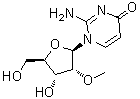 2-Amino-1-(2-O-methyl-beta-D-ribofuranosyl)-4(1H)-pyrimidinone molecular structure (CAS 175471-65-5)