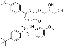 CAS 登录号：175556-12-4, (R)-N-[6-(2,3-二羟基丙氧基)-5-(2-甲氧基苯氧基)-2-(4-甲氧基苯基)-4-嘧啶基]-4-叔丁基苯磺酰胺