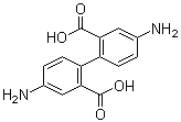 structure of CAS# 17557-76-5, 4,4'-Diamino-[1,1'-biphenyl]-2,2'-dicarboxylic acid