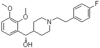 (alphaS)-alpha-(2,3-二甲氧基苯基)-1-[2-(4-氟苯基)乙基]-4-哌啶甲醇分子结构 (CAS 175673-57-1)