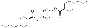 CAS # 175784-00-6, trans-4-Butylcyclohexanecarboxylic acid 4-[[(trans-4-propylcyclohexyl)carbonyl]oxy]phenyl ester