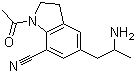 CAS # 175837-01-1, 1-Acetyl-5-(2-aminopropyl)-2,3-dihydro-1H-indole-7-carbonitrile