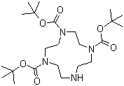 structure of CAS# 175854-39-4, 1,4,7-Tri-Boc-1,4,7,10-tetraazacyclododecane