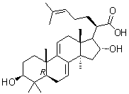 CAS # 176390-66-2, 3beta,16alpha-Dihydroxylanosta-7,9(11),24-trien-21-oic acid