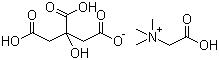 structure of CAS# 17671-50-0, Betaine citrate