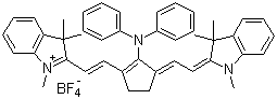 CAS 登录号：177167-98-5, 2-((E)-2-(2-(二苯基氨基)-3-[(E)-2-(1,3,3-三甲基-1,3-二氢-2H-吲哚-2-亚基)乙亚基]-1-环戊烯-1-基)乙烯基)-1,3,3-三甲基-3H-吲哚鎓四氟硼酸盐