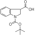 structure of CAS# 177201-79-5, 1-(tert-Butoxycarbonyl)indoline-3-carboxylic acid