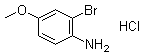 structure of CAS# 1774893-42-3, 2-Bromo-4-methoxybenzenamine hydrochloride