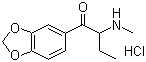 2-甲基氨基-1-(3',4'-亚甲二氧基苯基)丁-1-酮盐酸盐分子结构 (CAS 17762-90-2)
