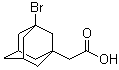 3-溴-1-金刚烷乙酸分子结构 (CAS 17768-34-2)