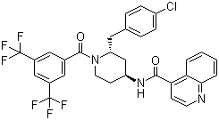 CAS 登录号：177707-12-9, NKP-608, (2R,4S)-N-[1-[3,5-双(三氟甲基)苯甲酰]-2-(4-氯苄基)哌啶-4-基]喹啉-4-甲酰胺