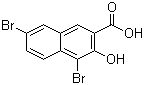 structure of CAS# 1779-10-8, 4,7-Dibromo-3-hydroxy-2-naphthoic acid