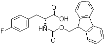 structure of CAS# 177966-64-2, Fmoc-4-fluoro-D-phenylalanine