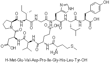 L-Methionyl-L-alpha-glutamyl-L-valyl-L-alpha-aspartyl-L-prolyl-L-isoleucylglycyl-L-histidyl-L-leucyl-L-tyrosine molecular structure (CAS 178243-46-4)