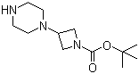structure of CAS# 178311-48-3, 1-(tert-Butoxycarbonyl)-3-(1-piperazinyl)azetidine