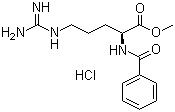 N-苯甲酰基-L-精氨酸甲酯盐酸盐分子结构 (CAS 1784-04-9)