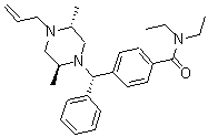 CAS 登录号：178803-51-5, SNC 162, 4-[(S)-[(2S,5R)-2,5-二甲基-4-(2-丙烯-1-基)-1-哌嗪基]苯基甲基]-N,N-二乙基苯甲酰胺
