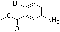structure of CAS# 178876-83-0, Methyl 6-amino-3-bromopyridine-2-carboxylate