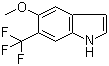 structure of CAS# 178896-78-1, 5-Methoxy-6-(trifluoromethyl)indole