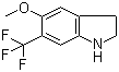 5-Methoxy-6-(trifluoromethyl)indoline molecular structure (CAS 178896-79-2)