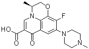 CAS 登录号：178912-62-4, (S)-10-氟-2,3-二氢-3-甲基-9-(4-甲基-1-哌嗪基)-7-氧代-7H-吡啶并[1,2,3-de]-1,4-苯并恶嗪-6-羧酸