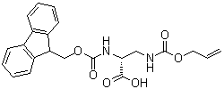 structure of CAS# 178924-05-5, N-[芴甲氧羰基]-3-[[(2-丙烯-1-基氧基)羰基]氨基]-D-丙氨酸