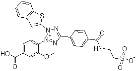 CAS 登录号：178925-54-7, 2-苯并噻唑基-3-(4-羧基-2-甲氧苯基)-5-[4-(2-磺乙基氨基甲酰)苯基]-2H-四氮唑