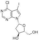 structure of CAS# 178995-71-6, (2R,3S,5R)-5-(4-Chloro-5-iodo-7H-pyrrolo[2,3-d]pyrimidin-7-yl)-2-(hydroxymethyl)tetrahydrofuran-3-ol